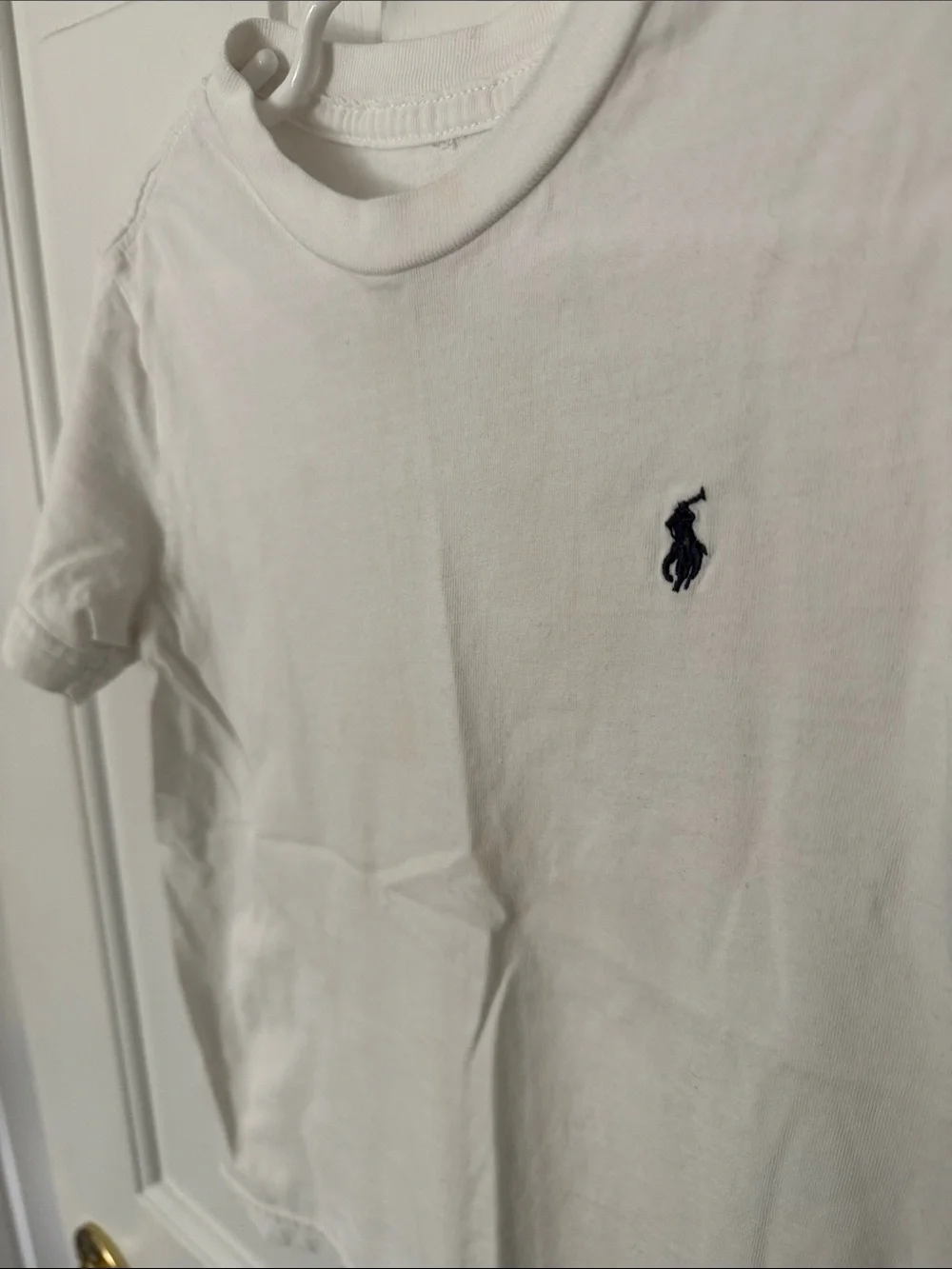 Ralph Lauren White Tee with Navy Polo Pony
